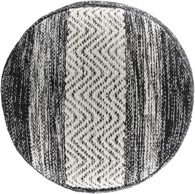 Gunnislake Knitted Black Cotton Pouf