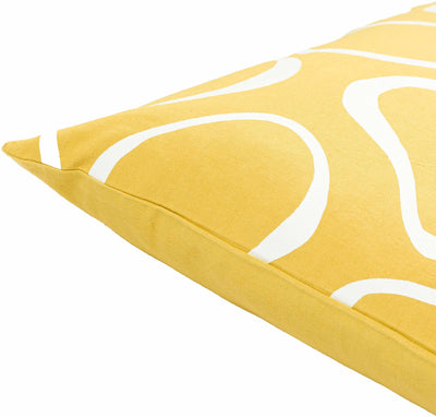 Guyong Abstract Yellow Pebbles Accent Pillow - Clearance