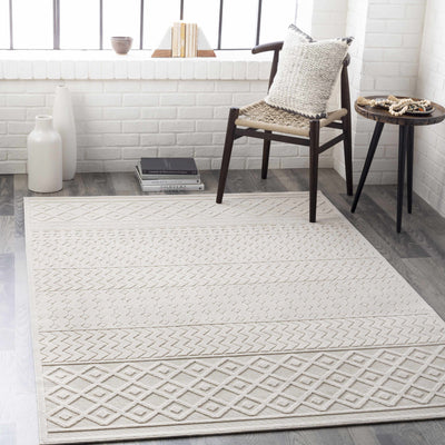Asquith Embossed Cream Area Rug - Clearance