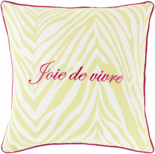 Gwydir Yellow Zebra Joie de Vivre Throw Pillow - Clearance