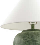 Yoyia Green Solid Linen Table Lamp