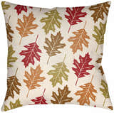 Haberli Autumn Leaves Pattern Accent Outdoor Pillow