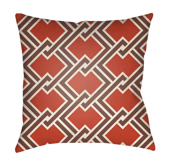 Hafik Geometric Greek Key Outdoor Throw Pillow