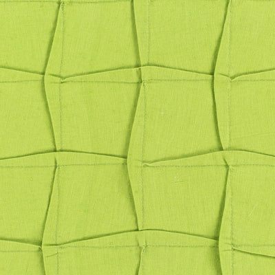 Haldeman Green Textured Grid Throw Pillow - Clearance