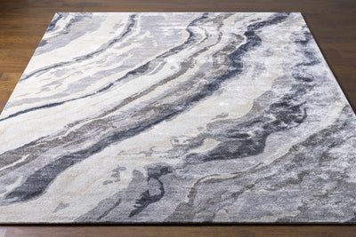 Halfway Gray Marble Viscose Rug