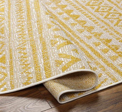 Novato Yellow All Over Pattern Performance Rug