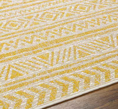 Novato Yellow All Over Pattern Performance Rug