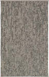 Close-up of the hand woven Hansell Area Rug. Features a charcoal, ice blue, and ivory geometric pattern. Design-Rectangle-576