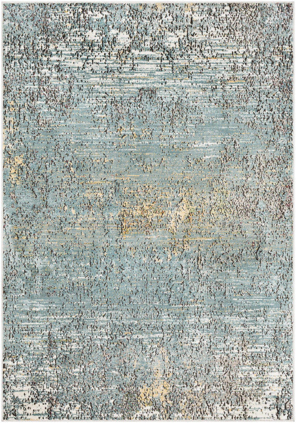 Hawick Abstract Aqua Small Rug - Clearance