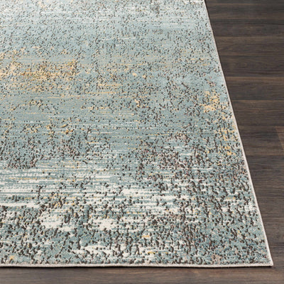 Hawick Abstract Aqua Small Rug - Clearance