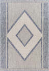 Close-up of Hazar Gray Area Rug featuring a geometric diamond pattern in dark gray, ink, and natural gray. Design-Rectangle-537