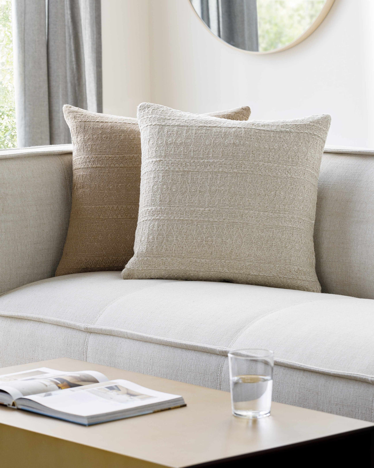 Adalia Ivory Throw Pillow - Clearance