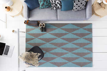 Howertons Teal Geometric Accent Pillow - Clearance