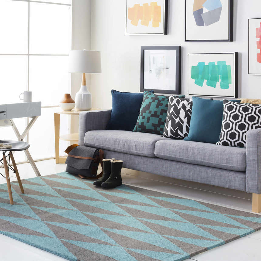 Howertons Teal Geometric Accent Pillow - Clearance