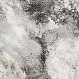 Close-up of the Contemporary Marble Area Rug, featuring a textured abstract pattern in black, gray, ivory, and brown. Swatch