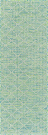 Unique Outdoor Trellis Area Rug, Lime Green - Clearance