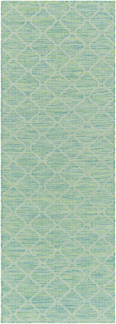 Unique Outdoor Trellis Area Rug, Lime Green - Clearance