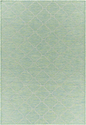 Unique Outdoor Trellis Area Rug, Lime Green - Clearance