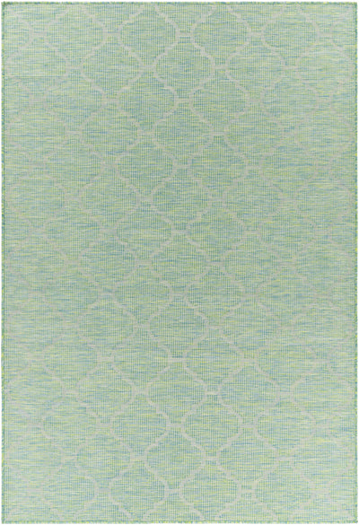 Unique Outdoor Trellis Area Rug, Lime Green - Clearance