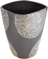 Hearst Terracotta Geometric Black Planter - Clearance
