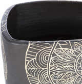 Hearst Terracotta Geometric Black Planter - Clearance