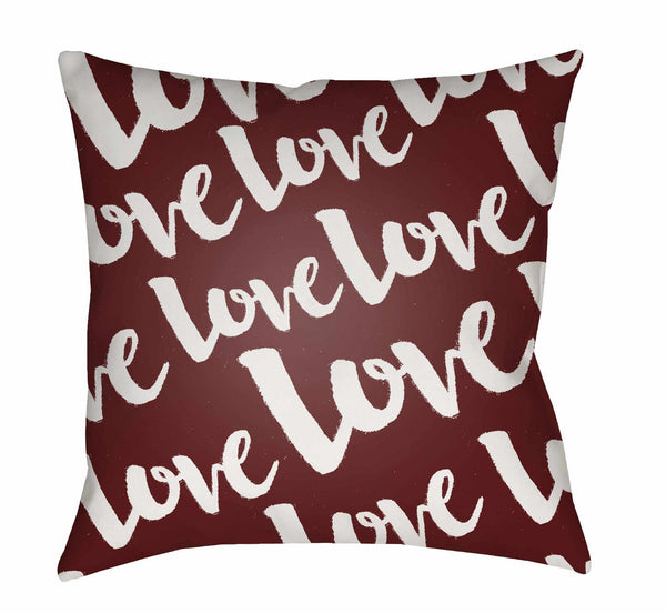 Love Brown Throw Pillow