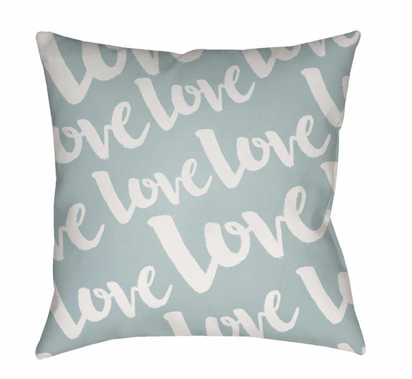 Love Dusty Sage Throw Pillow
