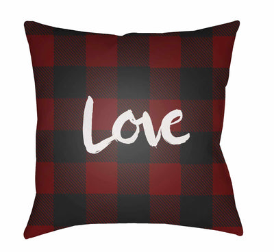 Love Red & Black Throw Pillow