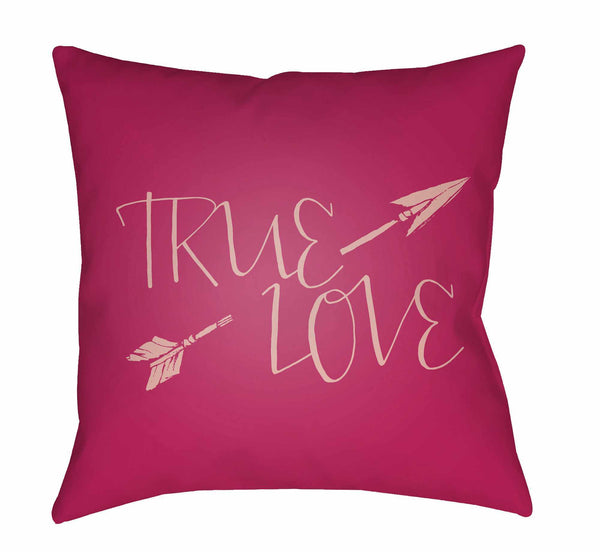 True Love Pink Throw Pillow Cover