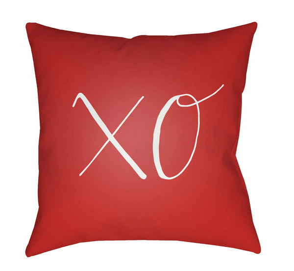 Love XO Red Throw Pillow Cover