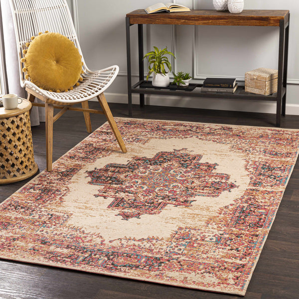 Heaton Red Medallion Rug - Clearance