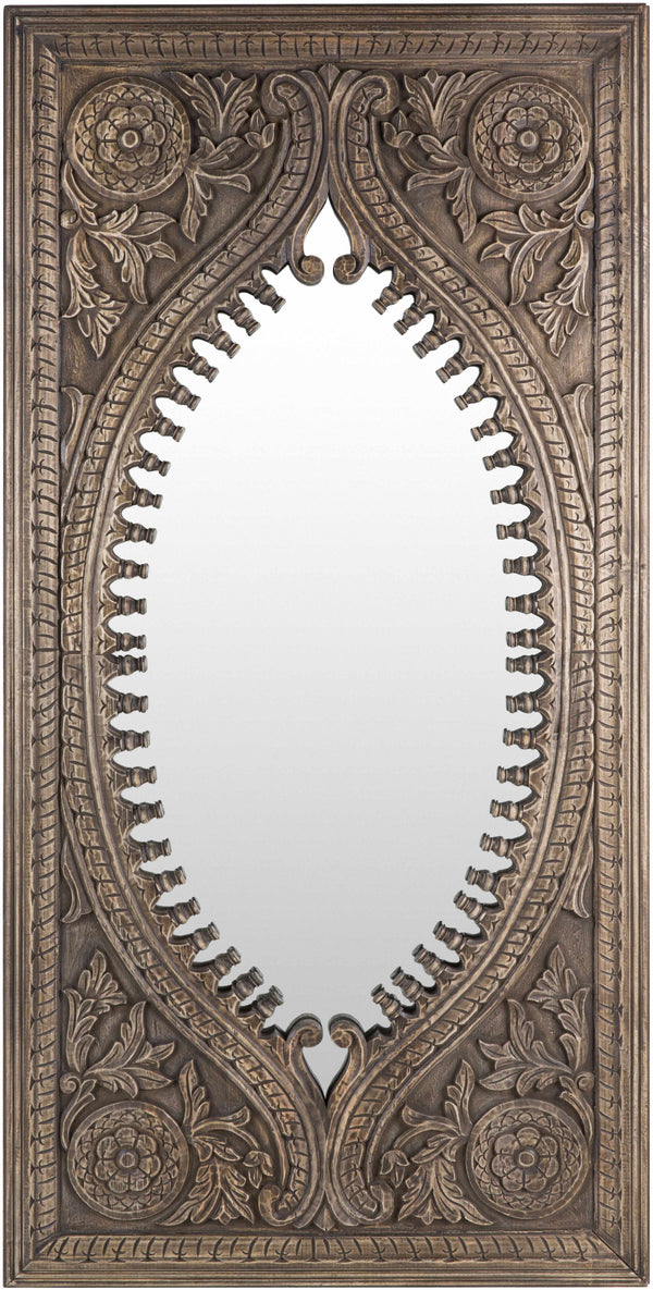 Highclere Antique Wood Wall Mirror