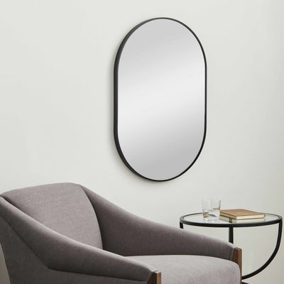 Hagenburg Black Iron Frame Mirror