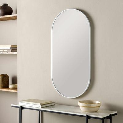 Hagenburg White Iron Frame Mirror