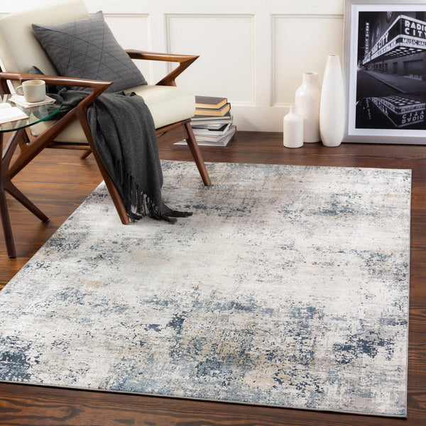 Higden Abstract Denim Blue Rug