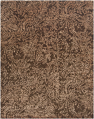 Pensacola 5x8 Brown Premium Wool&Viscose Rug - Clearance