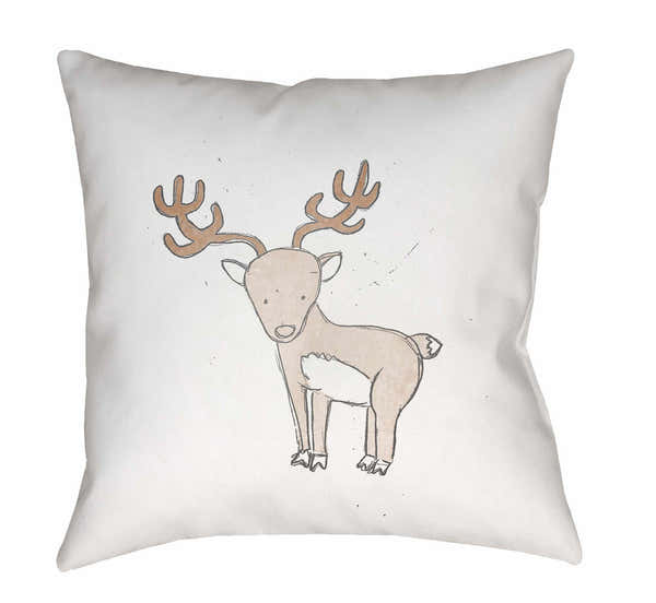 Nursery Cartoon Deer Decorative Outdoor Throw Pillow