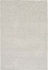 Close-up of the Hollyglen Ivory Linen Rug. Geometric pattern in subtle ivory tones. Hand-knotted linen texture. Contemporary style. Design-Rectangle-69