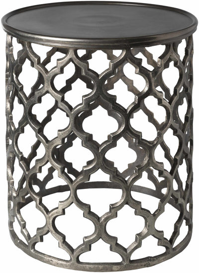 Charcoal Metal Lattice End Table - Clearance
