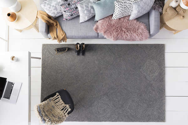 Narborough Gray Pixel Pattern Accent Pillow - Clearance