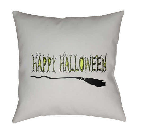 Halloween Gray Outdoor Throw Pillow