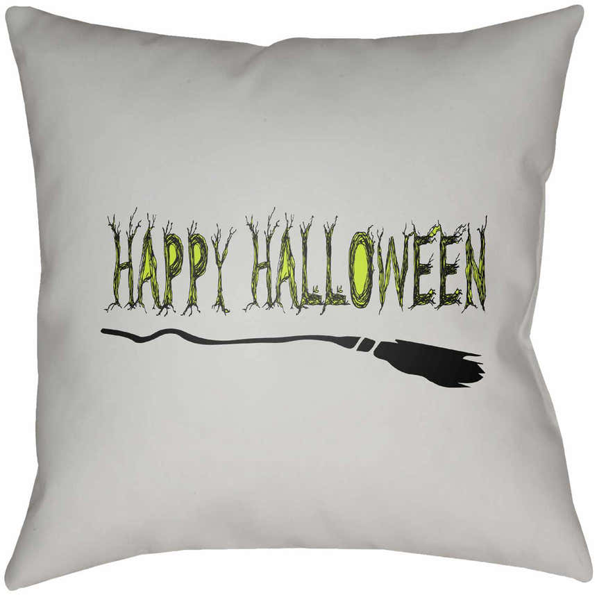 Halloween Gray Outdoor Throw Pillow