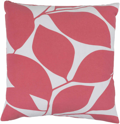 Hoehne Pink Leaf Pattern Throw Pillow - Clearance