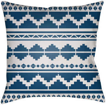 Hoku Blue Outdoor Throw Pillow Cover