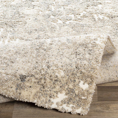 Holtsville Abstract Ivory High Pile Rug