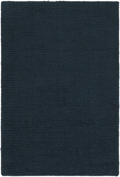 Brockton Solid Wool Dark Blue Area Rug