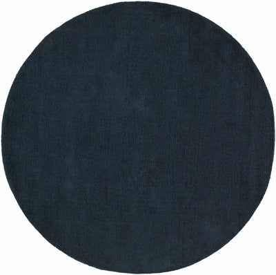 Brockton Solid Wool Dark Blue Area Rug