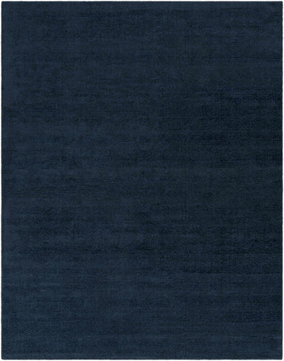 Brockton Solid Wool Dark Blue Area Rug