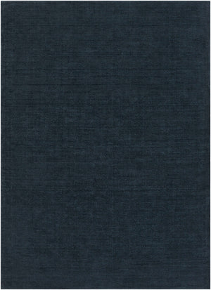 Brockton Solid Wool Dark Blue Area Rug