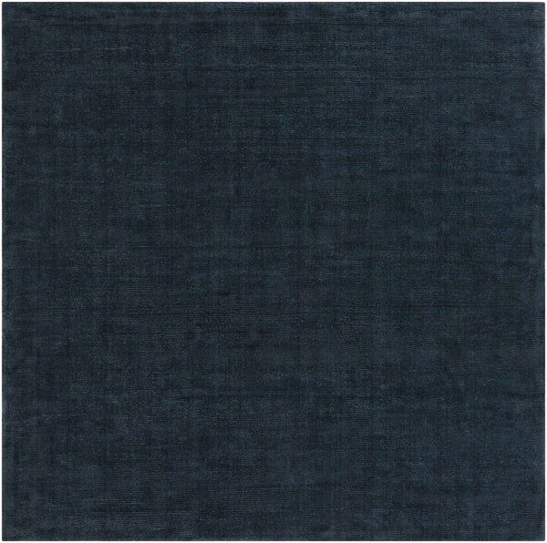 Brockton Solid Wool Dark Blue Area Rug